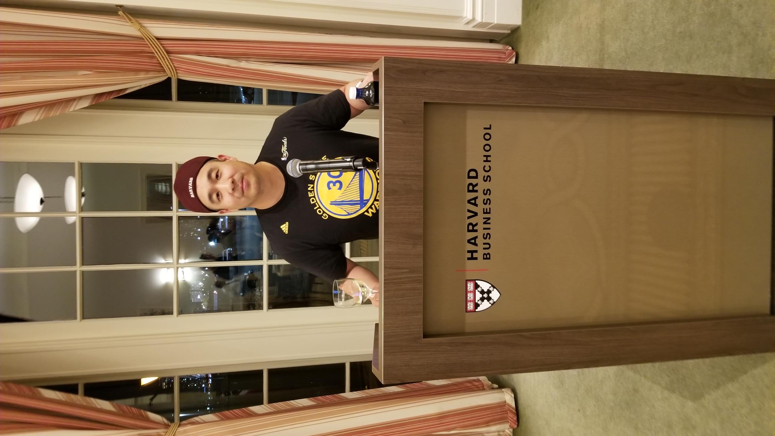 Tejune Kang at Harvard Business School